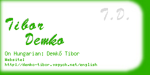 tibor demko business card
